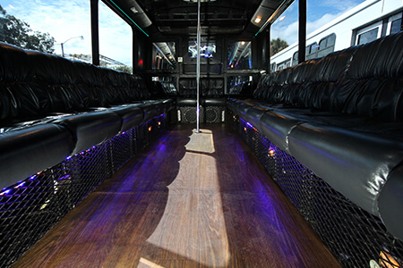 dance flooring on party bus