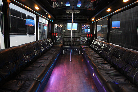 Party bus plush seating