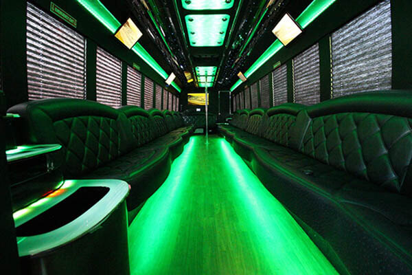 Party bus plush seating